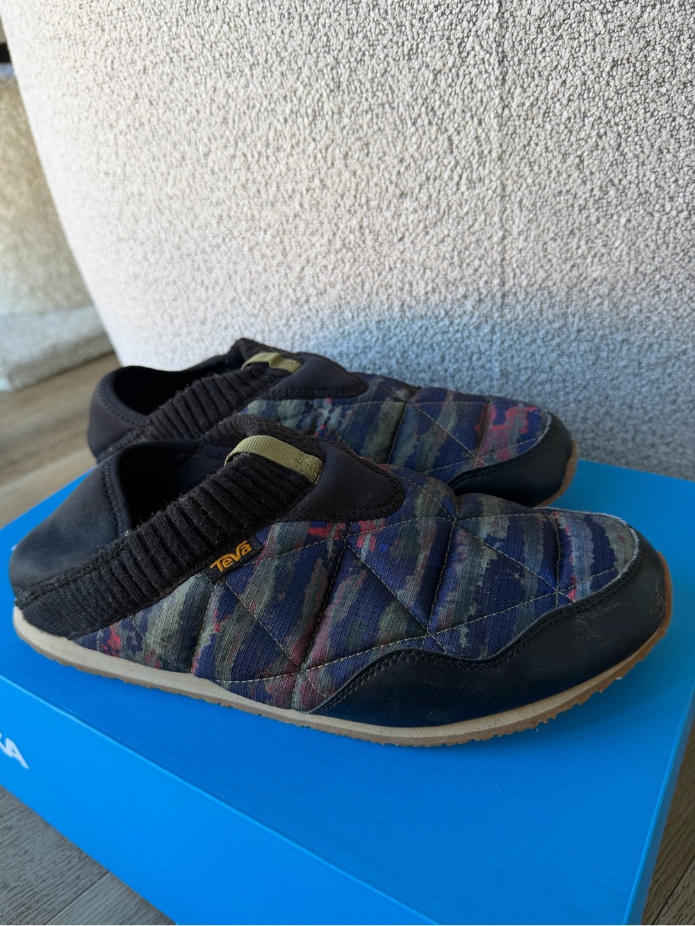Mens Multi color Teva Slip Ons